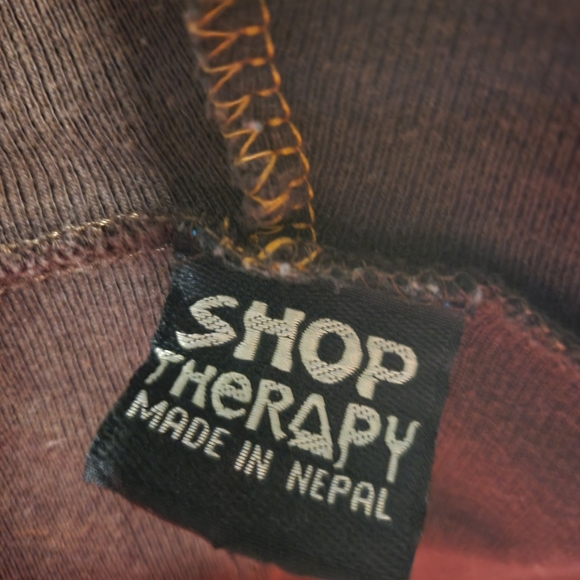 Nepal hippie festival raw hem peace hoodie - Picture 4 of 8